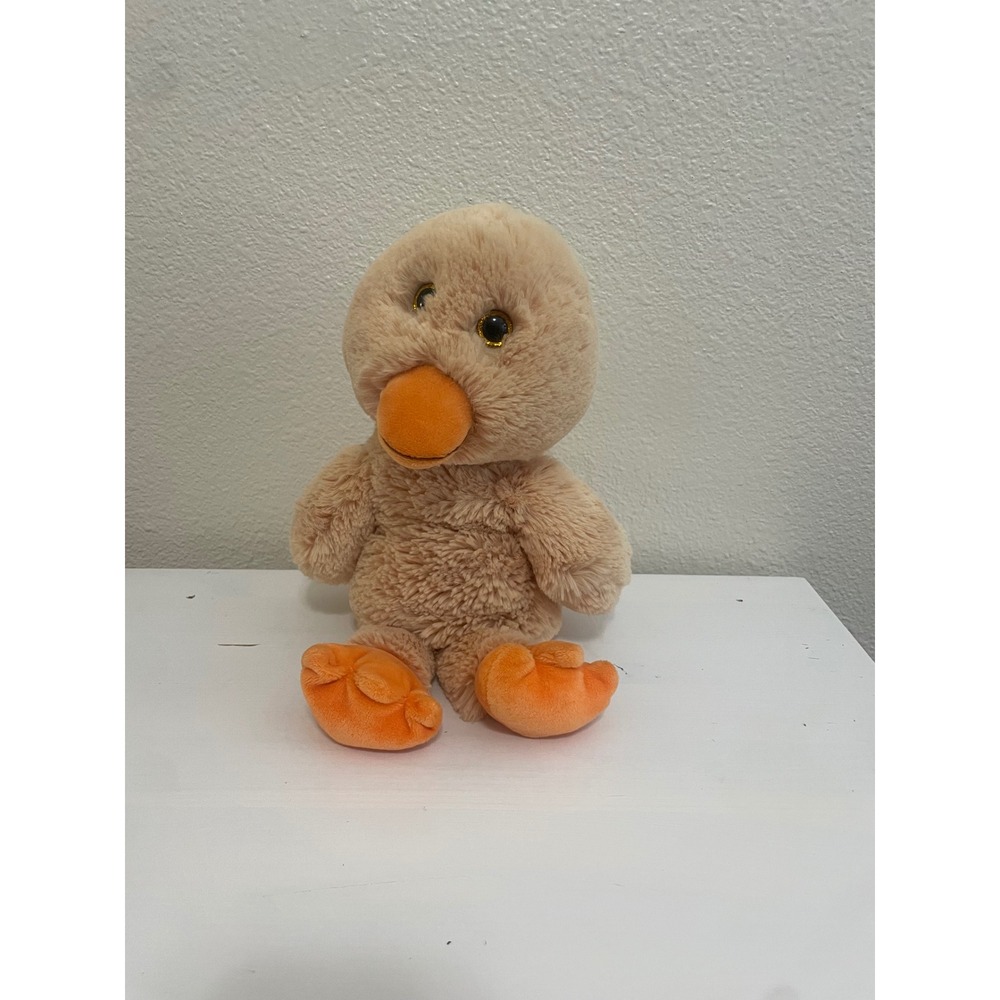 Ty Debbie Duck Plush Unisex Small Tan Good Shaggy Soft Stuffed Animal 2018